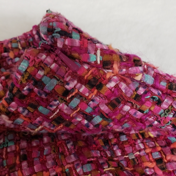 Carlisle Collection Pink Tweed Darya Pencil Skirt 4 $368 - Picture 4 of 8